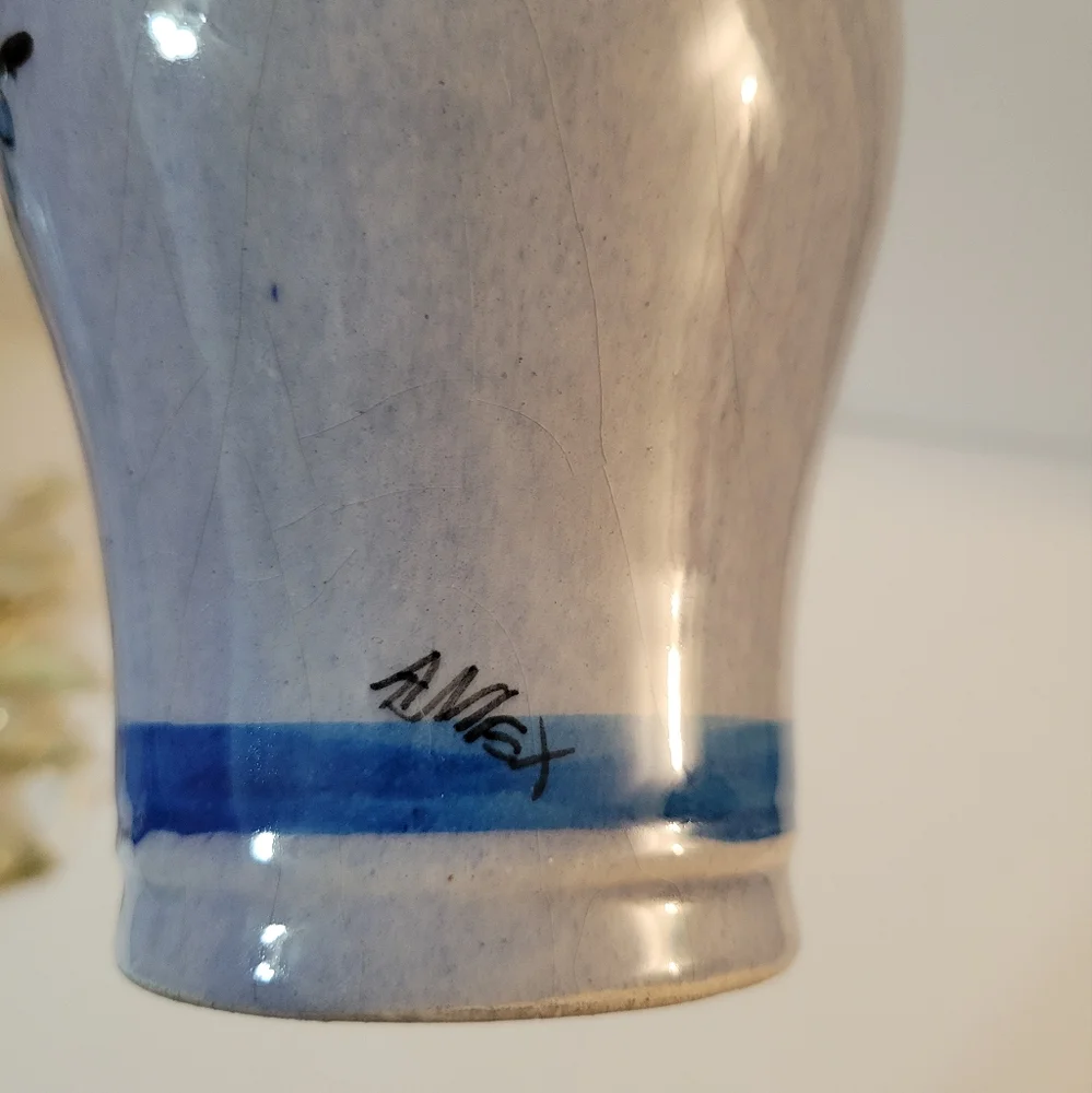 Tonala Mexican Pottery Vase Bird